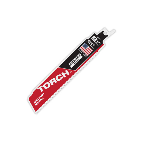 6" 10 TPI TORCH with NITRUS Carbide Teeth SAWZALL Blade for Conduit and Strut, 1-Pack image number 1